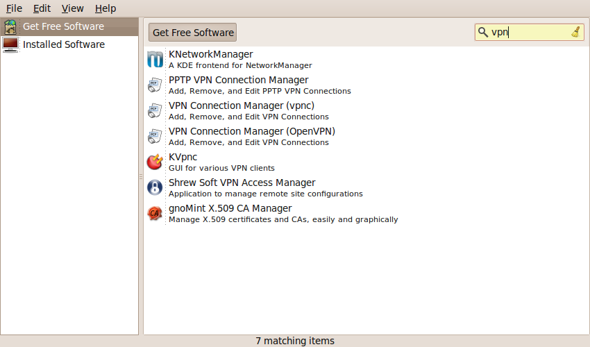 The location of the Ubuntu Software Center menu option