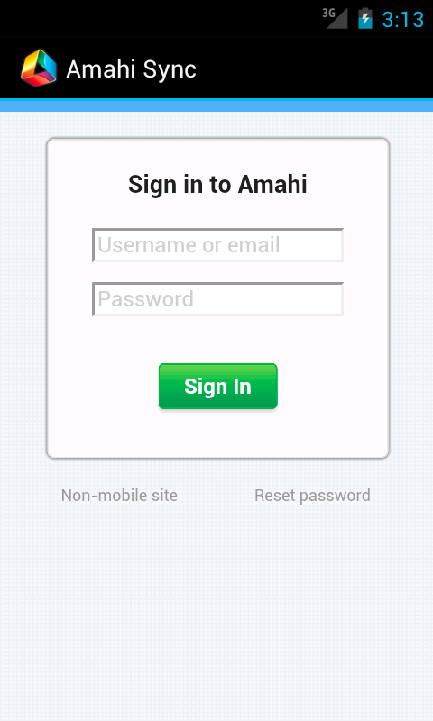Amahi-Sync-Android-login.png
