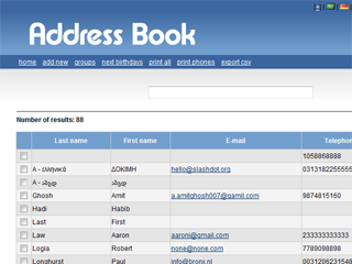 php Address Book