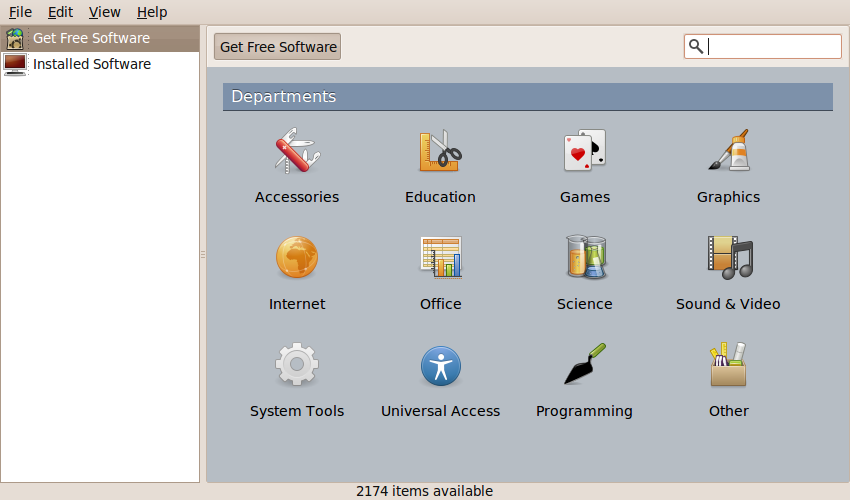 The Ubuntu Software Center