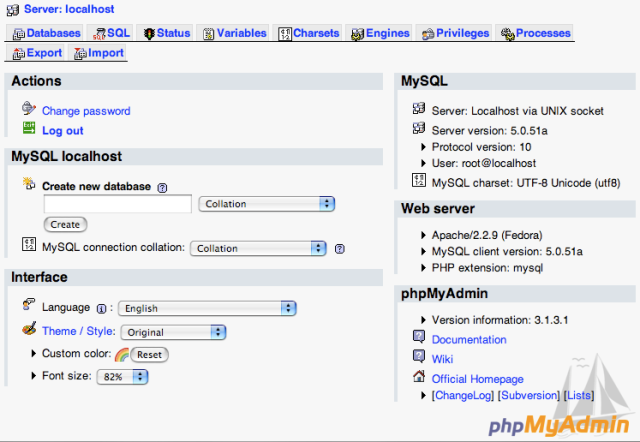 phpMyAdmin